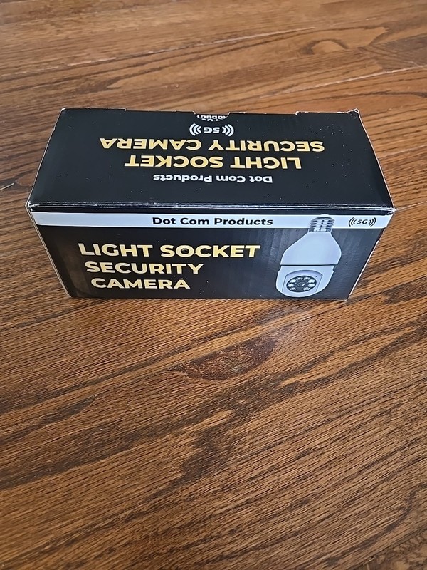 LIGHT SOCKET – SECURITY CAMERA – DOT COM PRODUCTS – 5G – NEW IN BOX