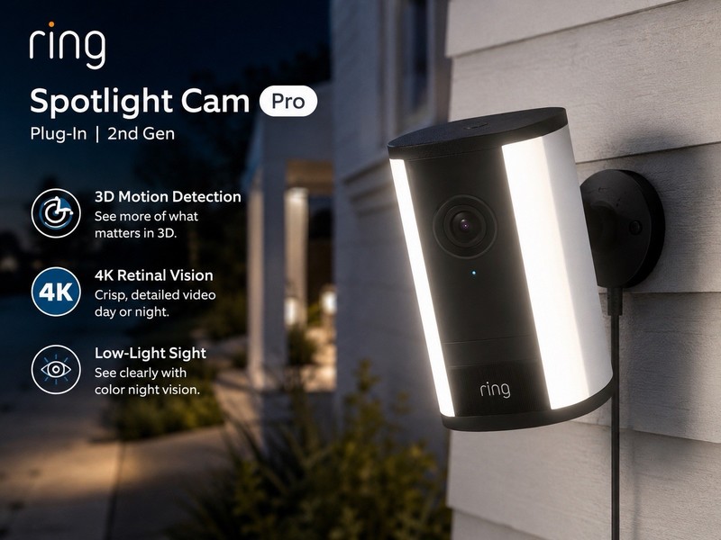 Ring 4K Spotlight Cam Pro (Newest Model) 2nd Gen gallery