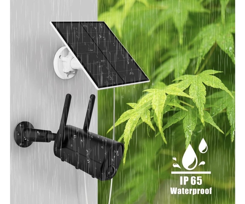 2 PK Solar Panel for Security Camera, 5W USB Solar Panel/Waterproof gallery