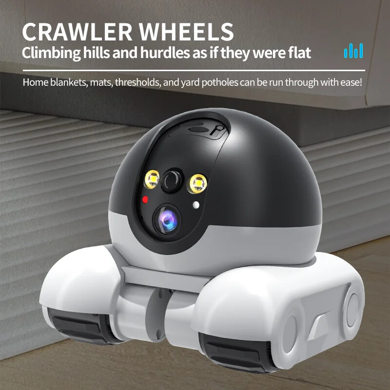 Dual Lens Robot Cameras All-Around Viewing Long Battery Monitor Walking Cameras gallery