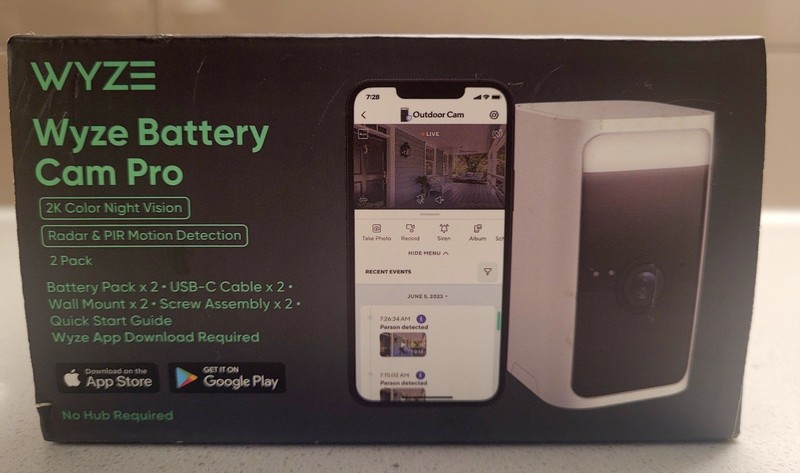 Wyze Battery Cam Pro 2-Pack Wireless Indoor/Outdoor Home Security Camera gallery