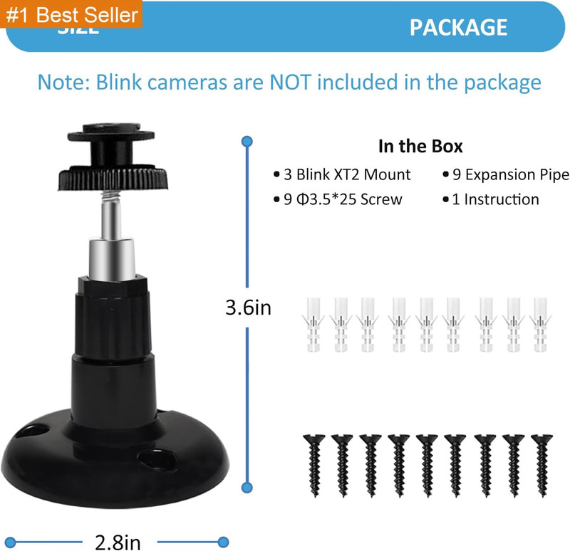 Blink Outdoor Camera Mount, 360 Degree Adjustable Indoor/Outdoor Wall Mount Brac gallery