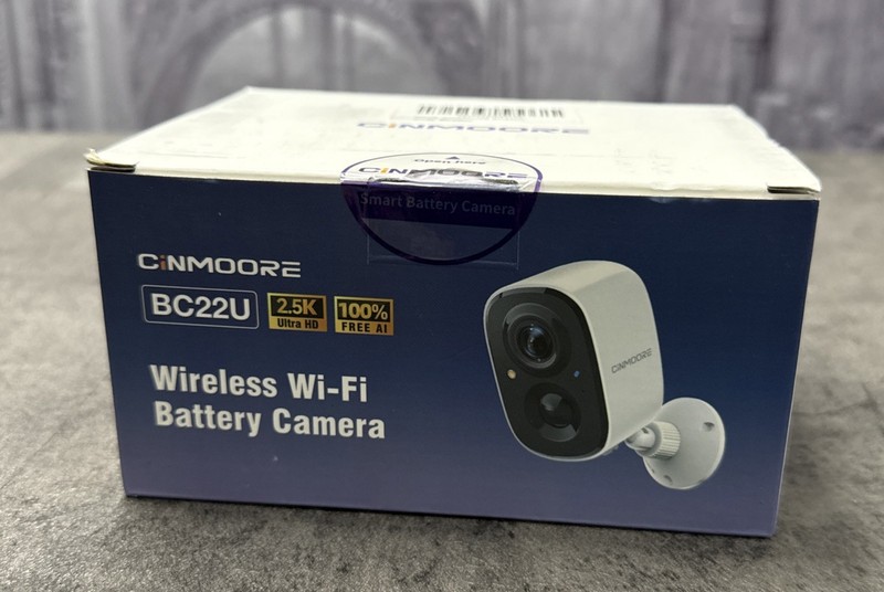 Cinmoore BC22U Wireless Wi-Fi Battery Camera 2.5K Ultra HD IP/Network White