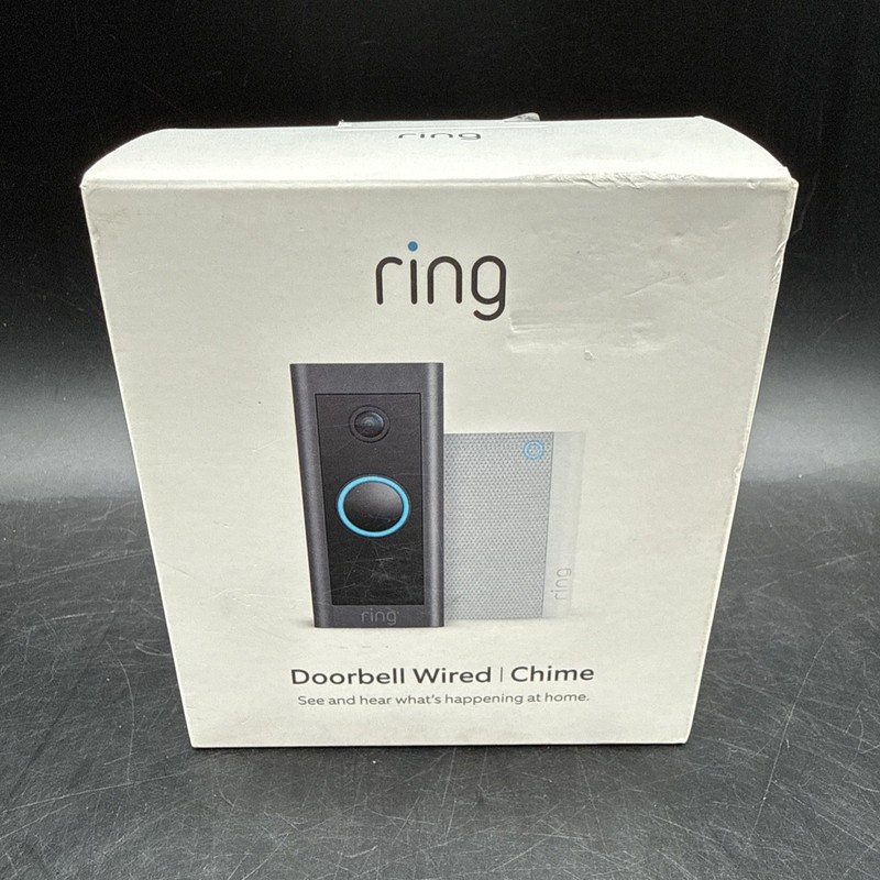 Ring Wired 1080p Video Doorbell with Chime - Black