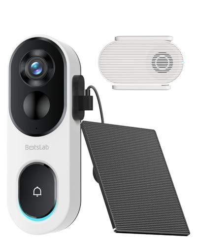 Doorbell Camera Wireless with Solar Panel, Nonstop Power Video Doorbell with Hea