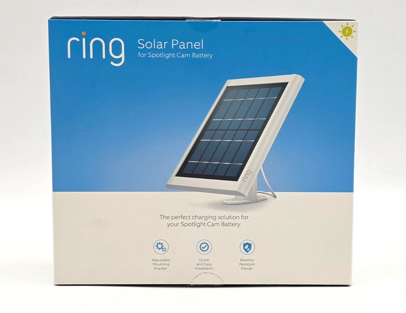 Ring Solar Panel for Spotlight Cam Battery Weather Resistant White – New In Box