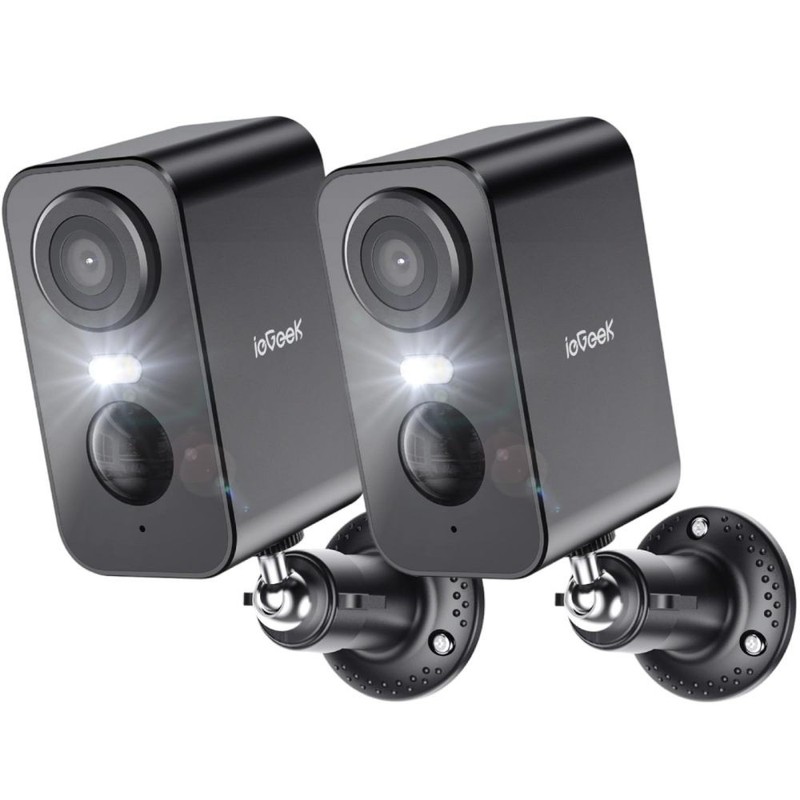 2-Pack Wireless Security Camera Smart Night Vision Outdoor WiFi Cameras IP65