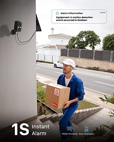 Wireless Outdoor Security Cameras - WiFi Solar Battery Surveillance Kit, Night V gallery