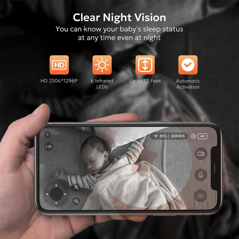2K Indoor Security Camera, 360° Motion Detection, Night Vision, 2-Way Audio gallery