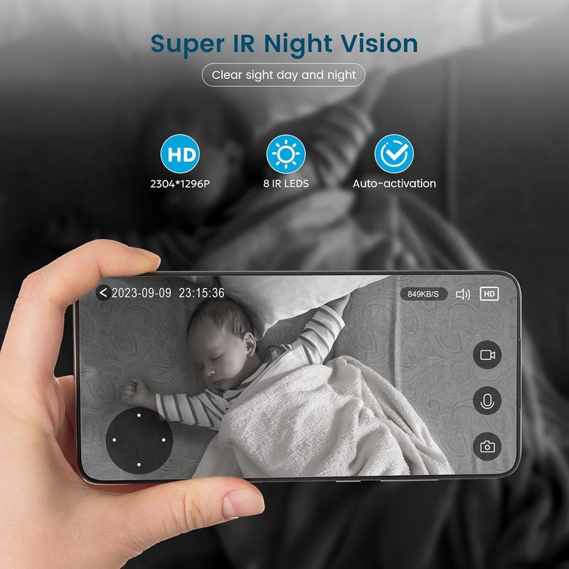 Cameras for Home Security 1080P Security Camera Night Vision Work with Alexa USA gallery