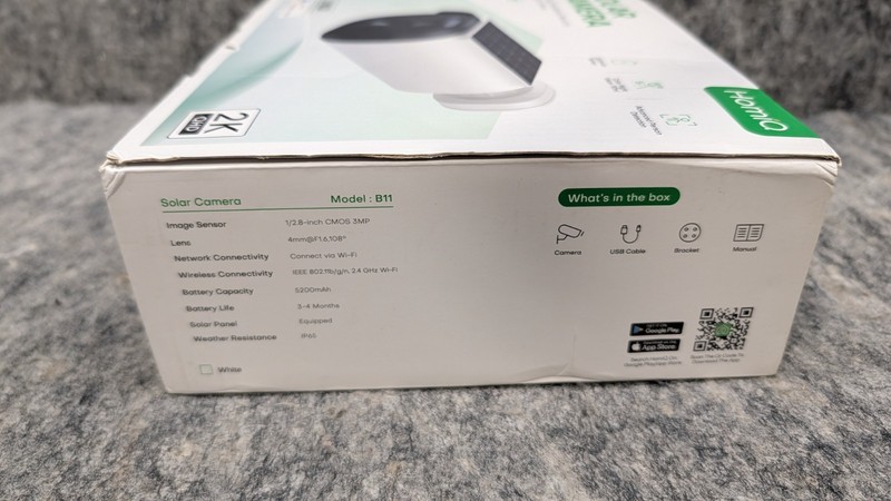 2 Pack HomiQ 3MP 2K Solar Camera, 5Ghz & 2.4Ghz WiFi 3MP, WHITE 🔥New🔥 gallery
