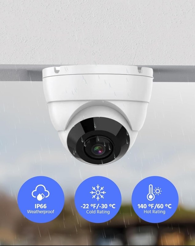 5MP TVI Analog Camera 180° Wide Viewing Angle Fisheye Dome BNC Camera (Quadbr... gallery