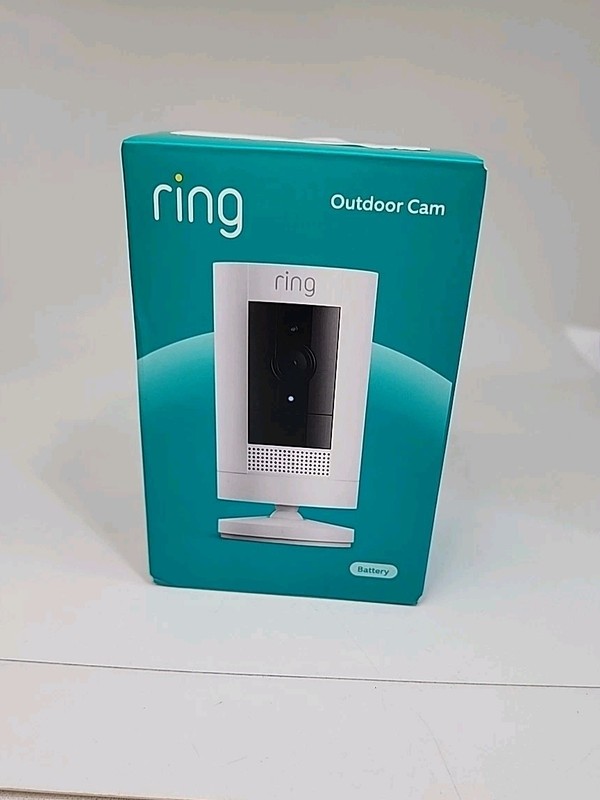 NEW Ring Outdoor Cam (Stick Up Cam) Weather-Resistant Outdoor Camera White