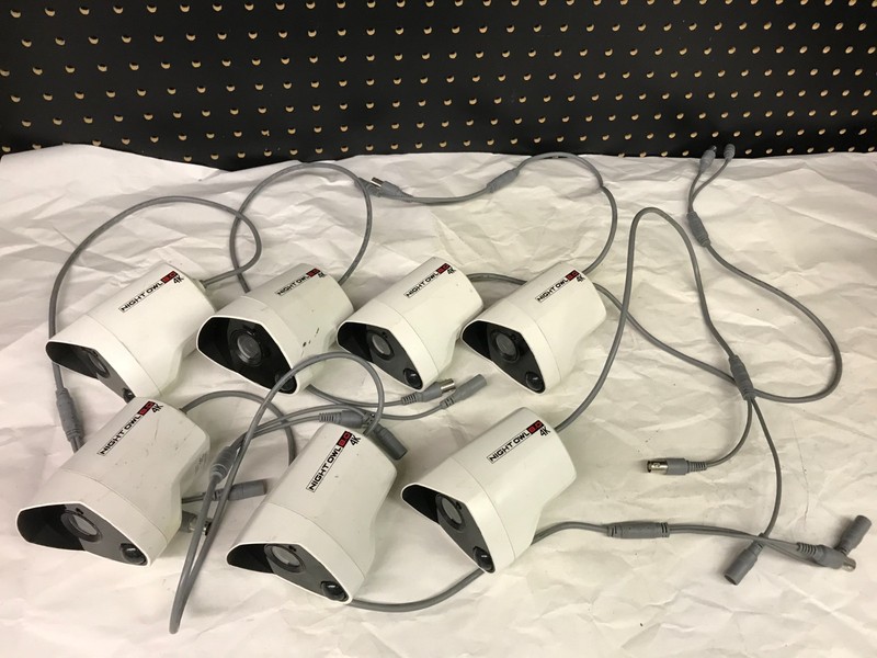 Lot of 7 Tested Night Owl 8.0 4K CCTV Security Camera (No Mounts)