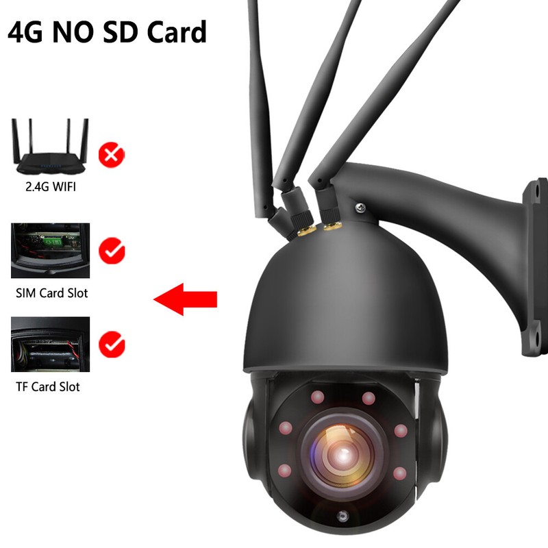 5MP HD 4G Wireless WIFI IP Camera CCTV Smart Outdoor Home Security PTZ IR Camera