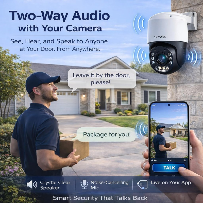 4K Mini PTZ Security Camera, 20X Optical Zoom, Poe+ Outdoor IP Camera, Dual Ligh gallery