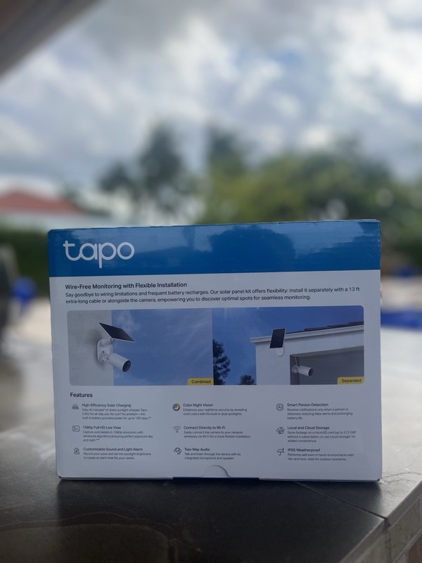 Tapo C402 KIT Solar Wireless Wi-Fi Outdoor Security Camera 1080p FHD White gallery