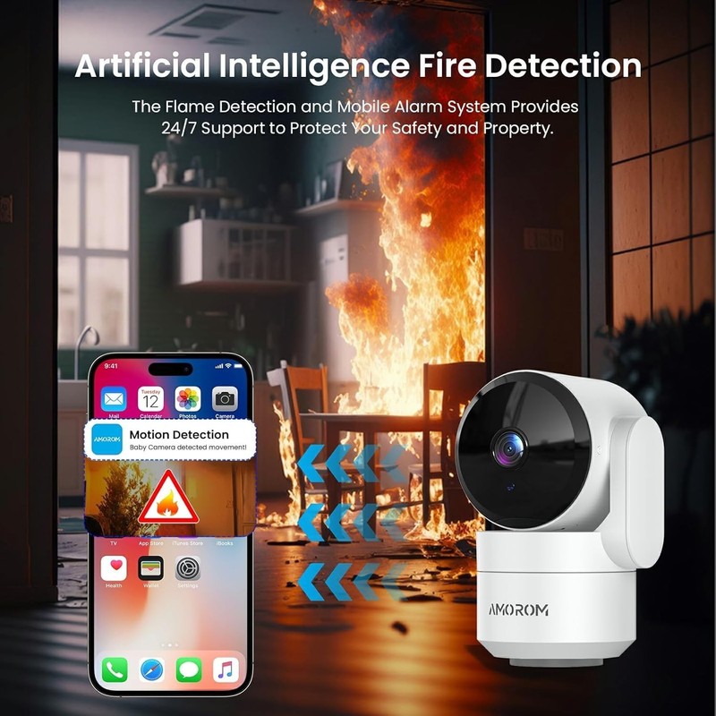 Pet Camera 360° Home Security Cameras, with Pan/Tilt, Night Vision, Motion De... gallery