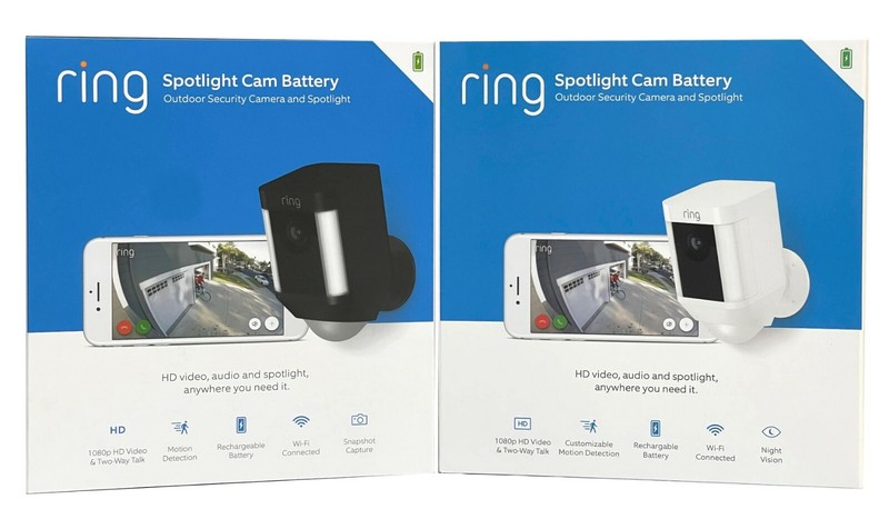 Ring Spotlight Cam Battery Powered HD Security Camera with Two-Way Talk & Siren