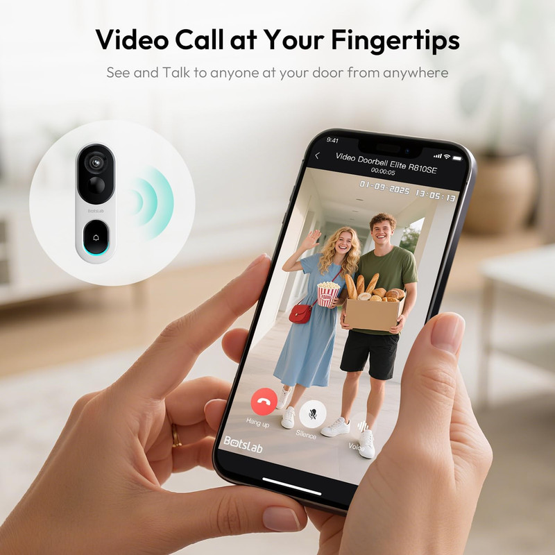 2K Doorbell Camera Wireless with Head-To-Toe View, No Monthly Fee, Video Doorbel gallery