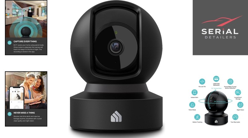 Pan/Tilt 1080p Indoor Camera with 2-Way Audio & Night Vision for Baby & Pet Care gallery