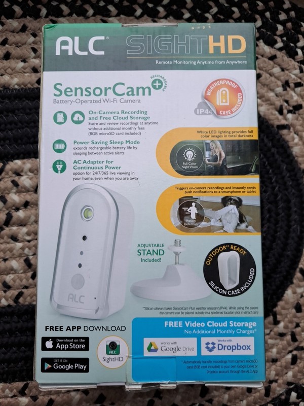 ALC Sight HD SensorCam Battery Operated Rechargeable Wi-Fi Security Camera Night gallery