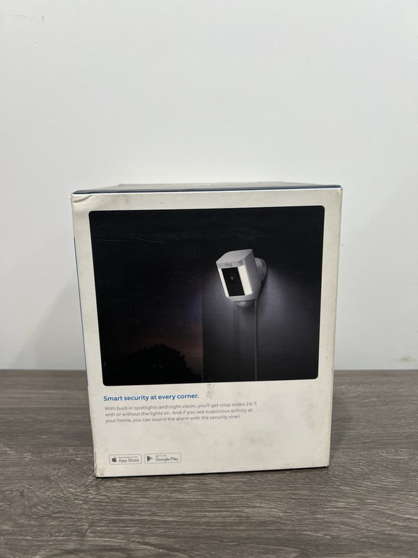 RING SPOTLIGHT CAM WIRED, Outdoor 1080p Wi-Fi Security Camera-WHT-FACTORY SEALED gallery