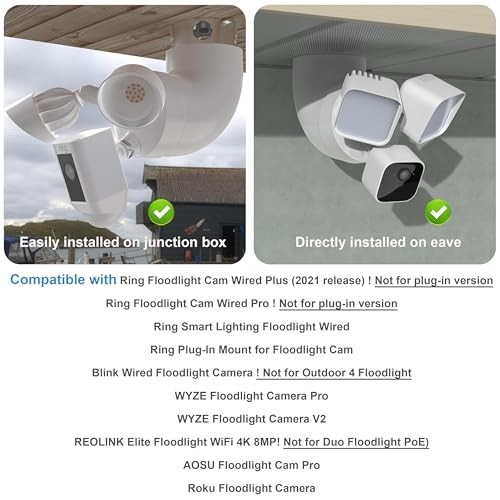 Eave Mount for Ring Floodlight Cam Wired Plus/Pro, Smart Lighting, Blink and gallery