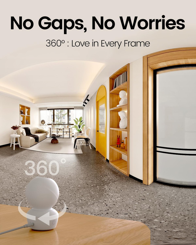 4MP 5G Indoor Camera, Dog Camera with Speaker Pan 360° View, Cameras for Home Se gallery