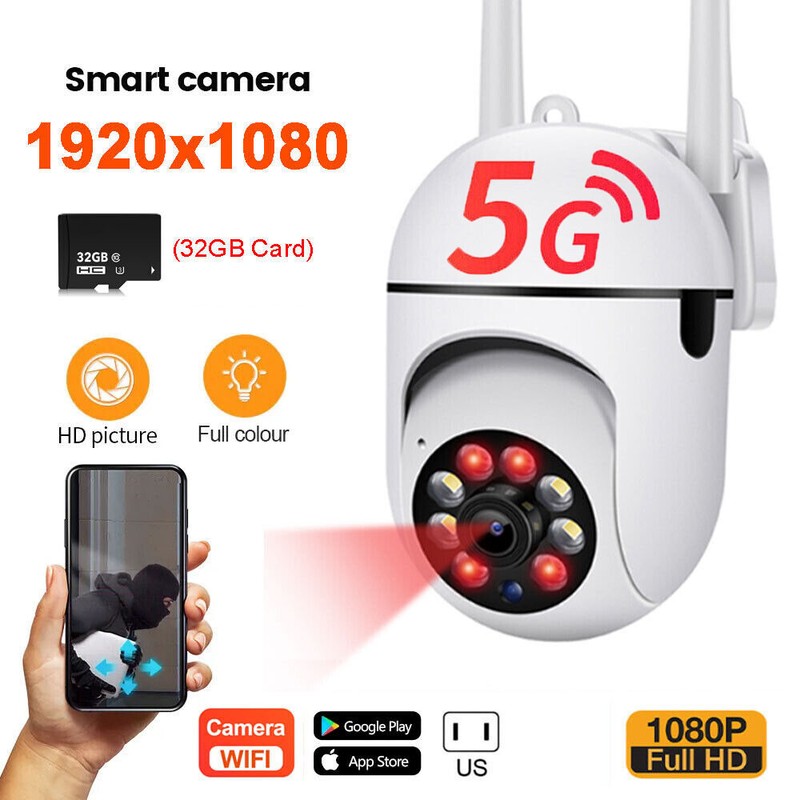 360° 1080P HD Camara De Seguridad WIFI Inalambrica Con Audio Para Casa Exterior