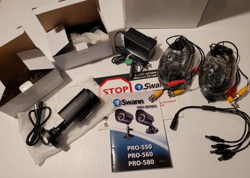 ✅️⭐️ Swann Pro-500 Series LOT of 2 Security Cameras NightVision Weatherproof NEW