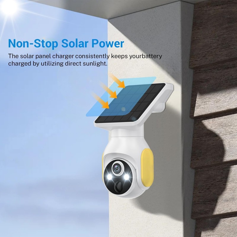 Solar Security Camera Wireless Outdoor Wifi Battery 1080P Night Vision HD gallery