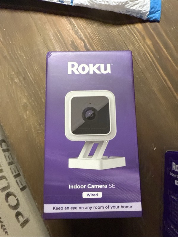 New Roku Indoor Camera SE WiFi Connected Smart Home Wired Security Surveillance
