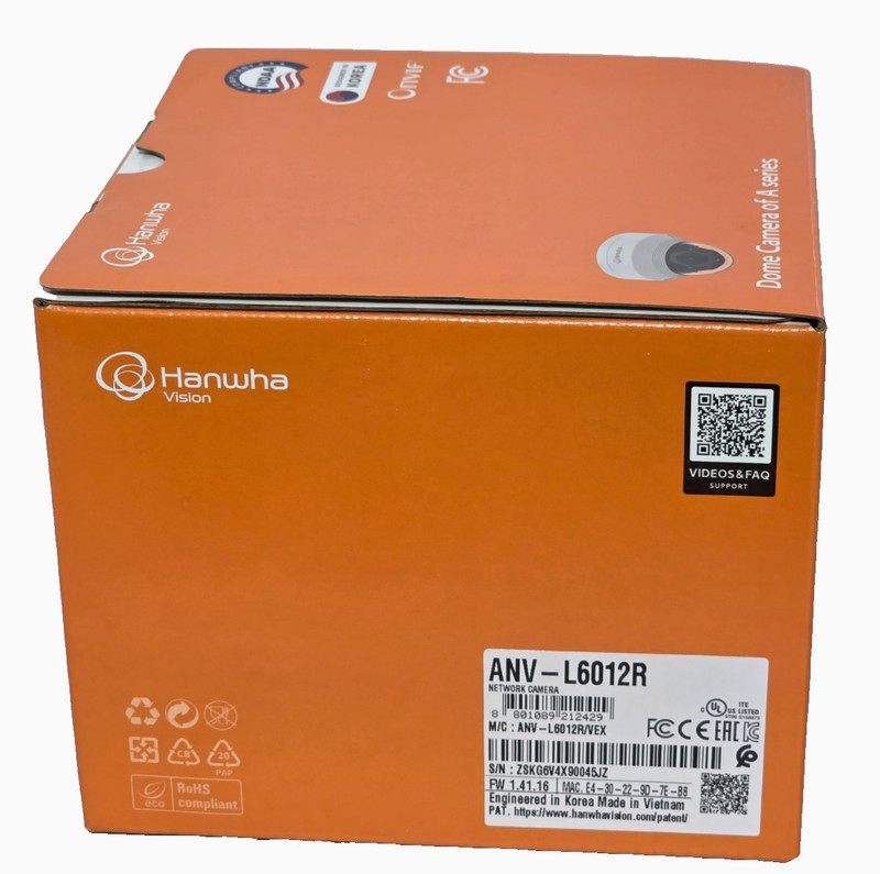 Hanwha ANV-L7012R 4MP Dome IP Camera 3MM 107.5° Angle NDAA TAA Complian gallery