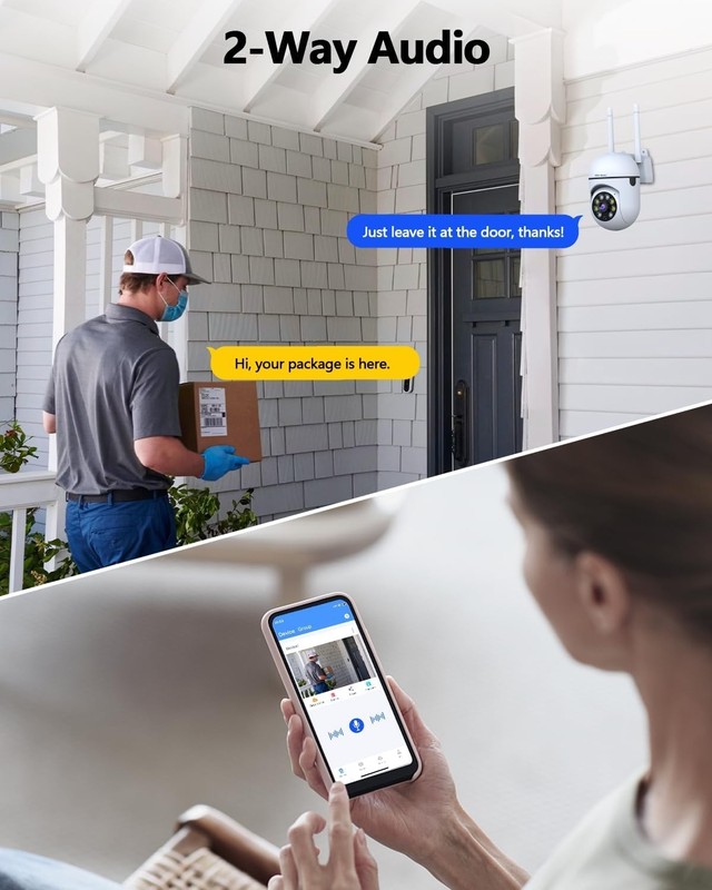 3MP Wireless PTZ Outdoor Security Camera with Auto Tracking & 2-Way Audio gallery