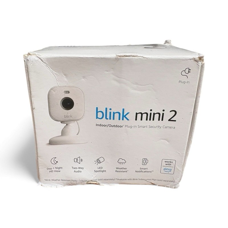 Blink Mini 2 Indoor/Outdoor Plug-in Smart Security Camera HD Video