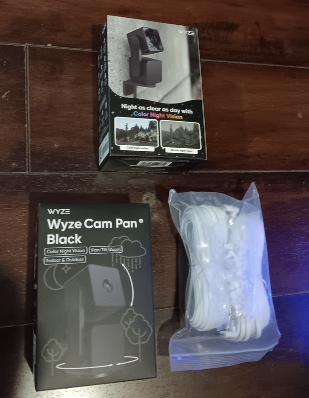 2 Wyze Cam Pan Pro V3 Cameras and 2 extensions gallery