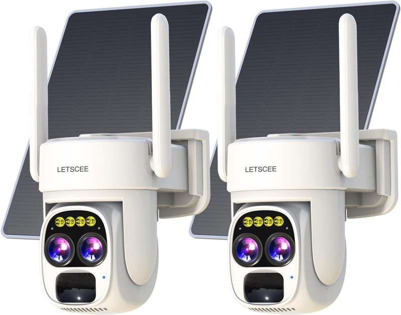 Wireless Outdoor Solar Security Camera 2K HD PTZ Night Vision WiFi gallery