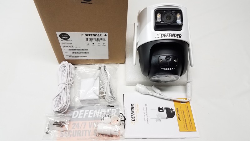 Defender AI Powered Guard Pro 3K Plus PTZ Dual Lens Security Camera 64GB gallery