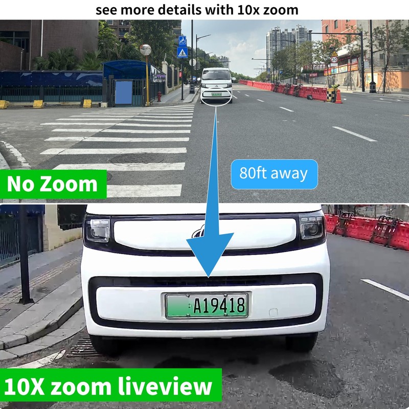Triple-Lens Outdoor Security Camera 10X Optical+Digital Zoom, 2.4G/5G WiFi gallery