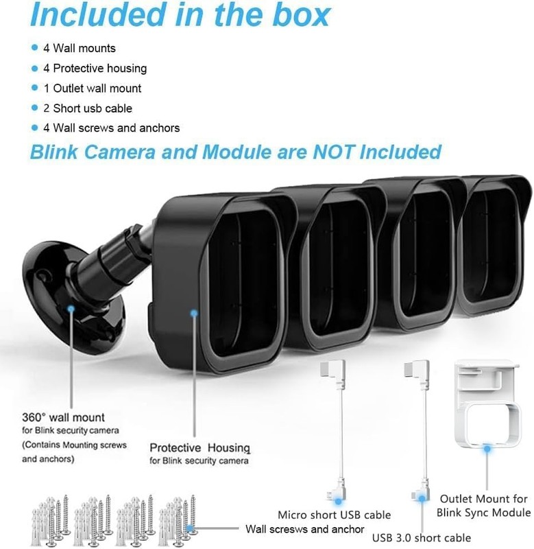 All-New Blink Outdoor Camera Mounts - Weather-Resistant 4-Pack With Flexibility gallery