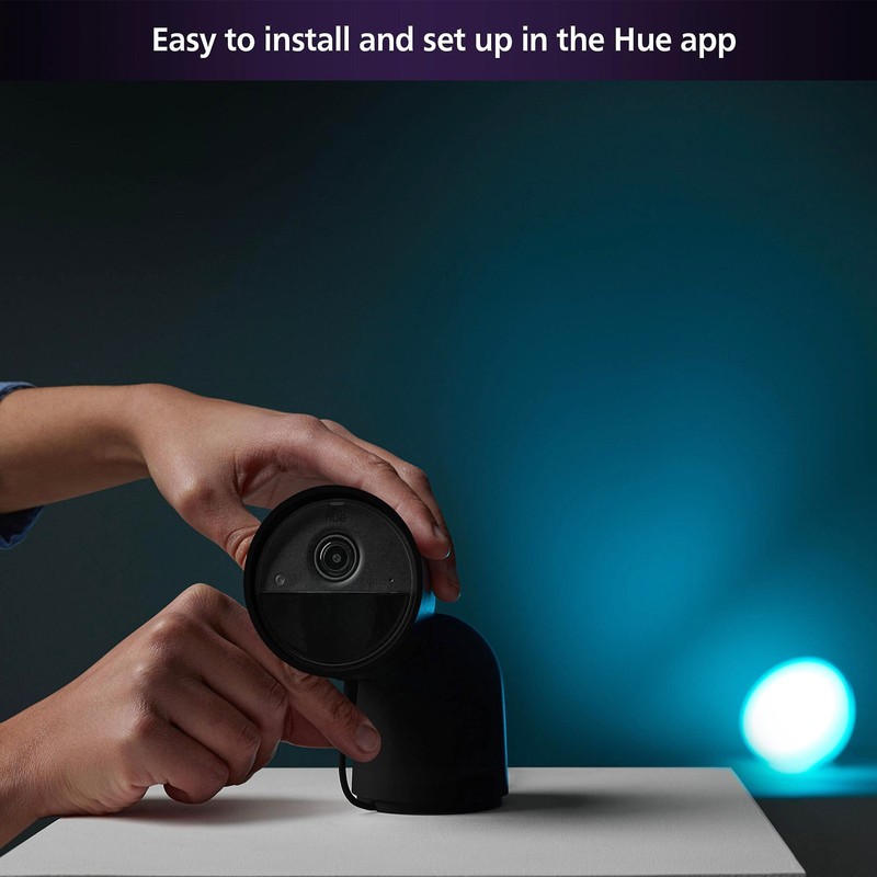 Philips Hue Wired Camera with Desktop Stand- Black gallery
