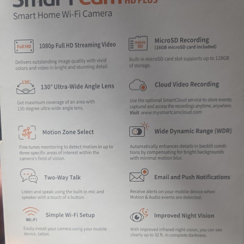 Samsung Wisenet SmartCam HD PLUS Home Wi-Fi Camera gallery