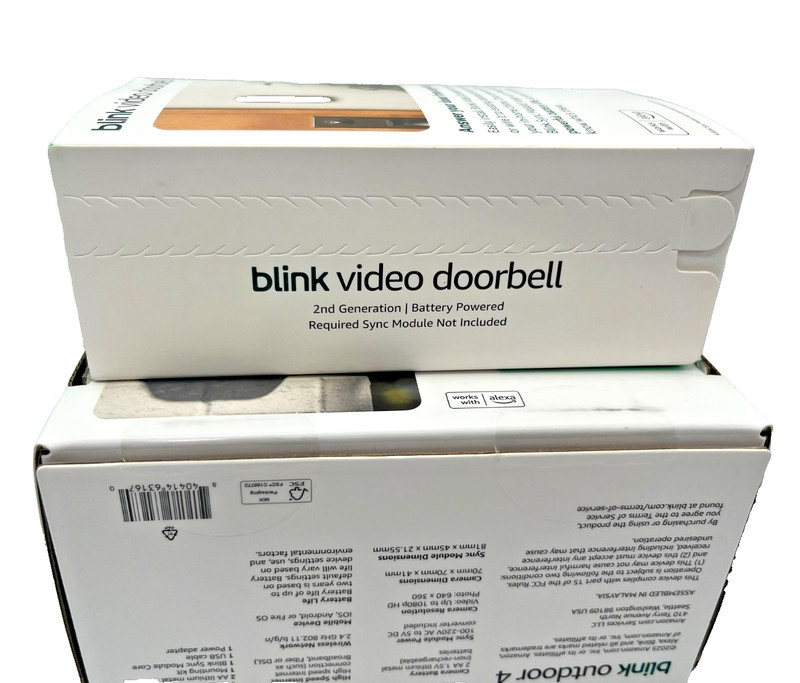 Blink Video Doorbell & Outdoor 4 Cam Wireless Security System w/ Sync Module HD gallery