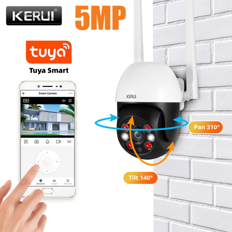 Home Security 5MP WiFi Camera Wireless Smart Monitor Two-Way Audio Waterproof gallery