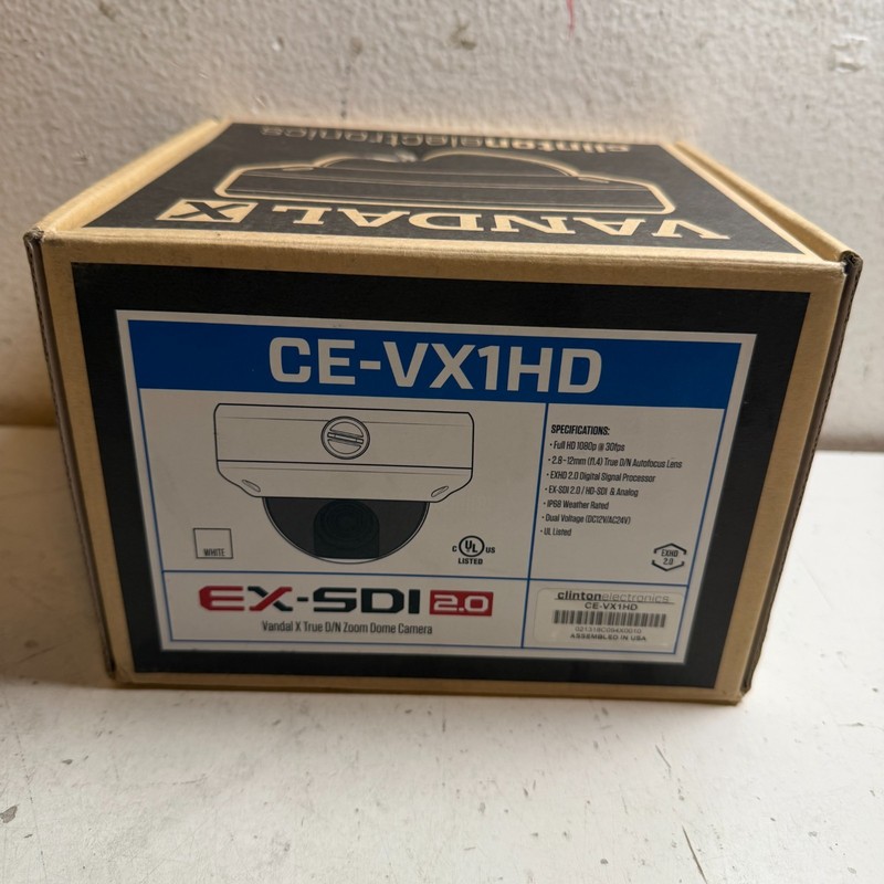 Clinton Electronics CE-VX1HD Vandal X White 1080p FHD True D/N Zoom Dome Camera