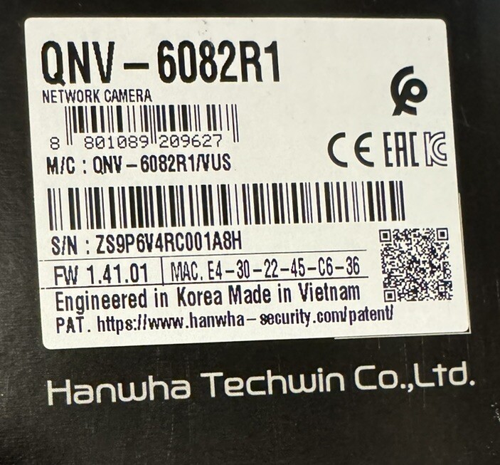 New Hanwha QNV-6082R1 2MP IR Outdoor Dome with 3.2-10mm Lens Wisenet gallery