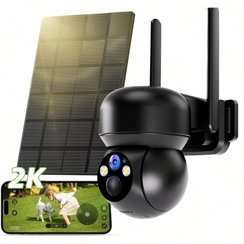 4G LTE Solar Outdoor Security Camera No WiFi Built-in SIM for Farm Ranch Hunting
