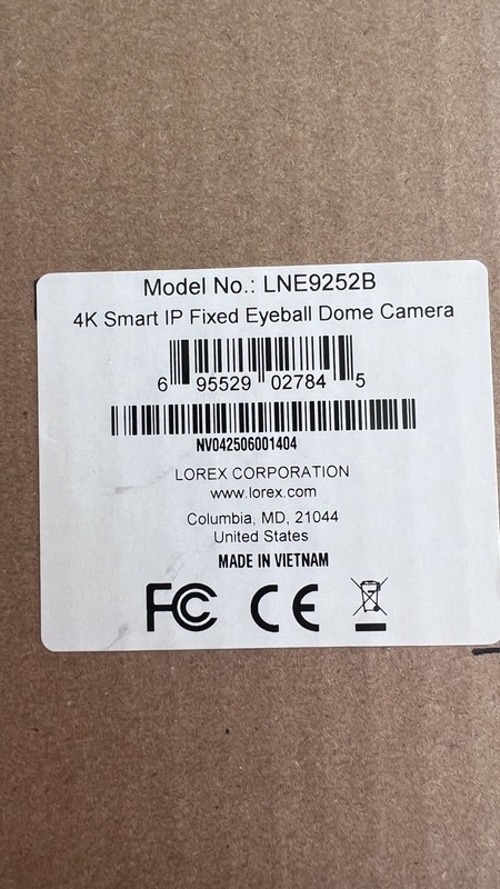 NEW OPENED BOX Lorex LNE9252B 4K 8MP PoE IP Dome Camera Nocturnal NO WIRING gallery