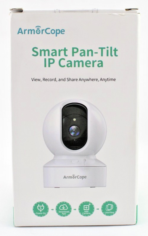 Armorcope indoor smart pan-tilt IP camera Live View, Motion Detection, Open Box